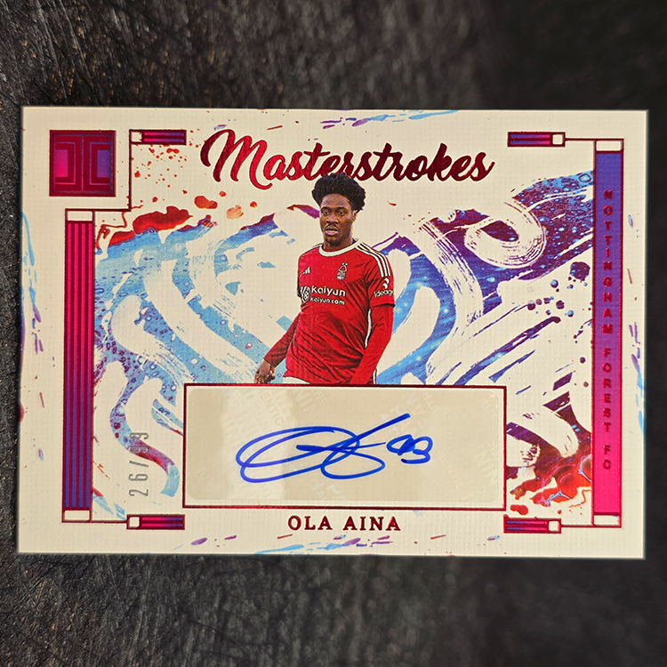 Panini Impeccable PL 2023-24 - Masterstrokes - Ola Aina, Nottingham Forest /99 #M-OA