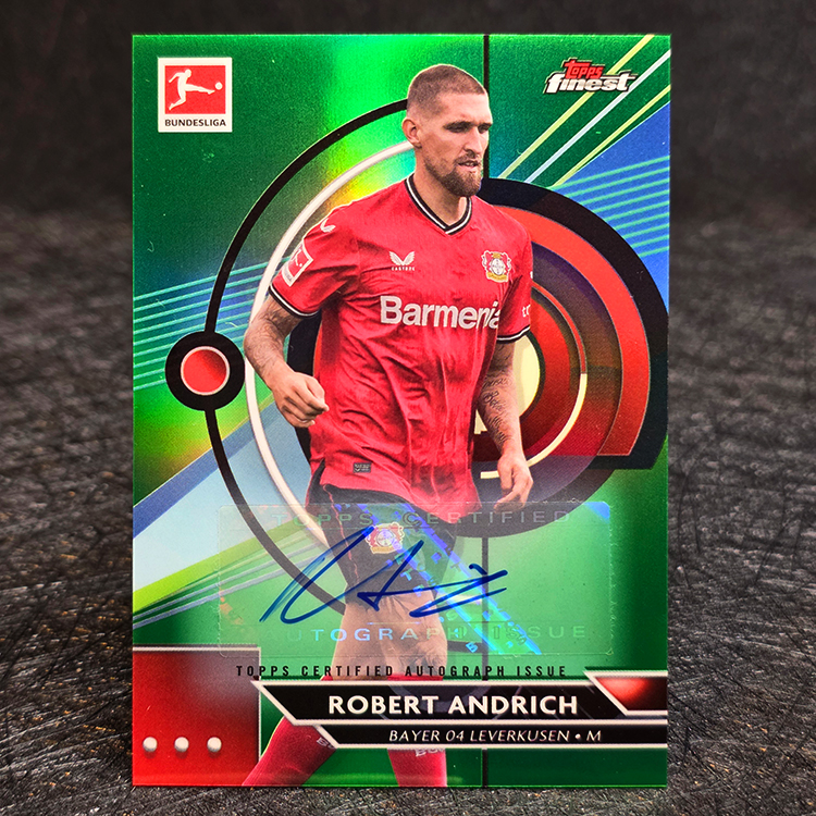 Topps Finest Bundesliga 2022-23 - Autograph, Green - Robert Andrich, Bayer Leverkusen /50 #98