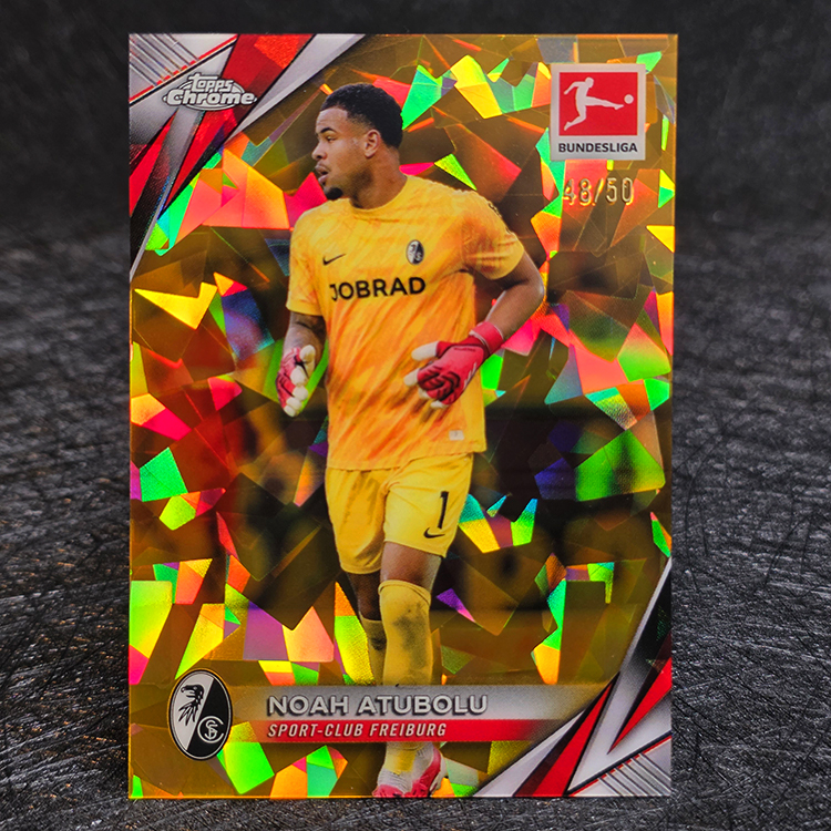 Topps Chrome Bundesliga 2024-25 - Gold - Noah Atubolu, Freiburg /50 #35