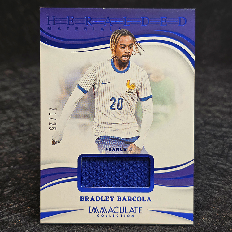 Panini Immaculate 2024-25 - Heralded Materials - Bradley Barcola, France /25 #HM-BB