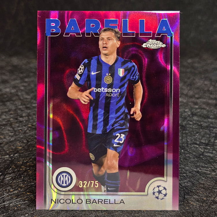 Topps Chrome UEFA 2024-25 - Purple - Nicolo Barella, Inter /75 #23