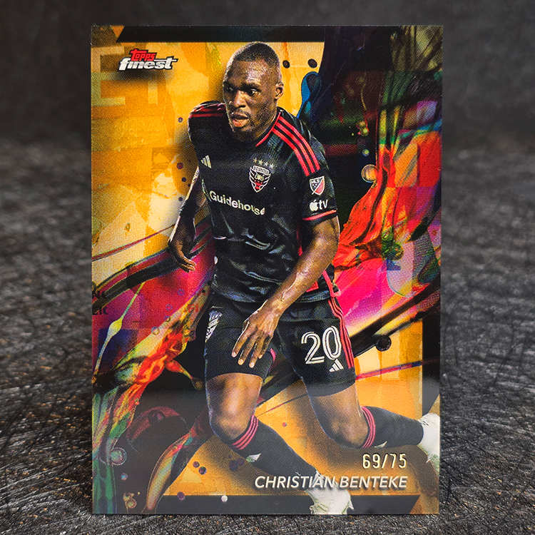 Topps Finest MLS 2024 - Orange - Christian Benteke, D.C United /75 #20