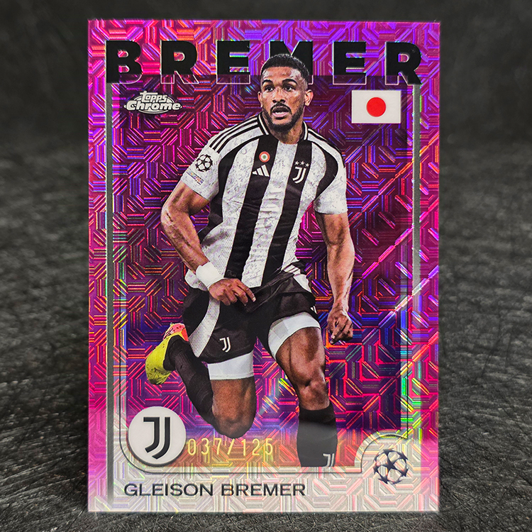 Topps Chrome UEFA 2024-25 - Japanese Edition, Pink - Gleison Bremer, Juventus /125 #107