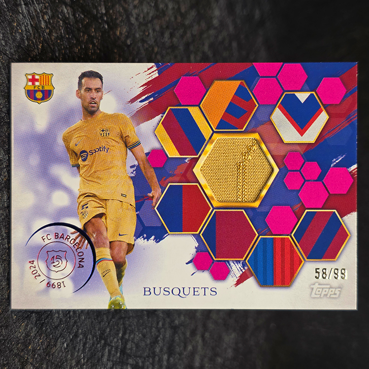 Topps Barcelona Team Set 2024-25 - 125th Anniversary - Sergio Busquets, Barcelona /99 #JR-SB