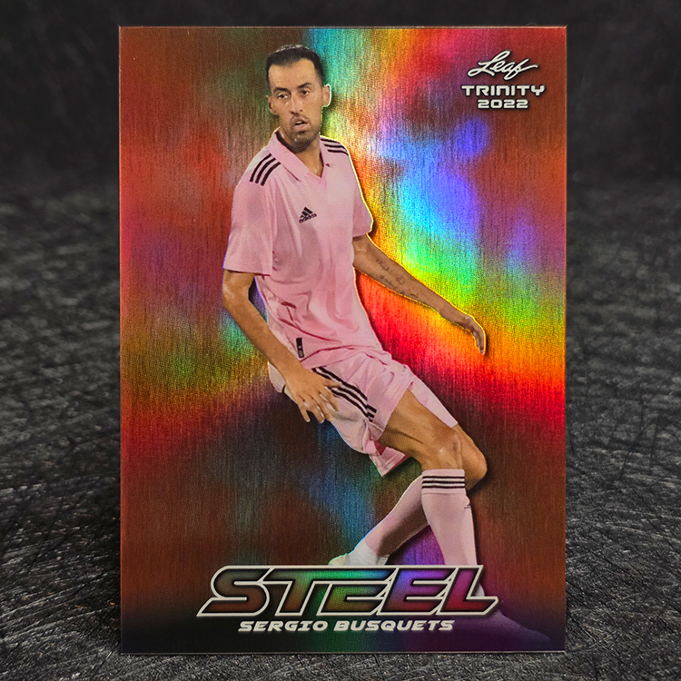 Leaf Trinity 2021-22 - Orange Steel - Sergio Busquets, Inter Miami /5 #TSB-36
