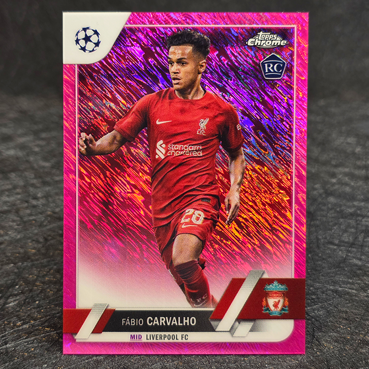 Topps Chrome UEFA 2022-23 - Pink - Fabio Carvalho, Liverpool /250 #28