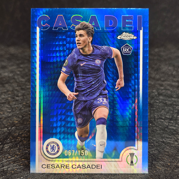 Topps Chrome UEFA 2024-25 - Blue - Cesare Casadei, Chelsea /150 #136