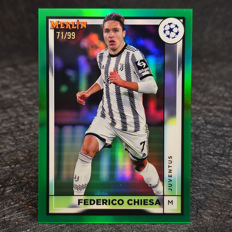 Topps Merlin UEFA 2022-23 - Green - Federico Chiesa, Juventus /99 #81