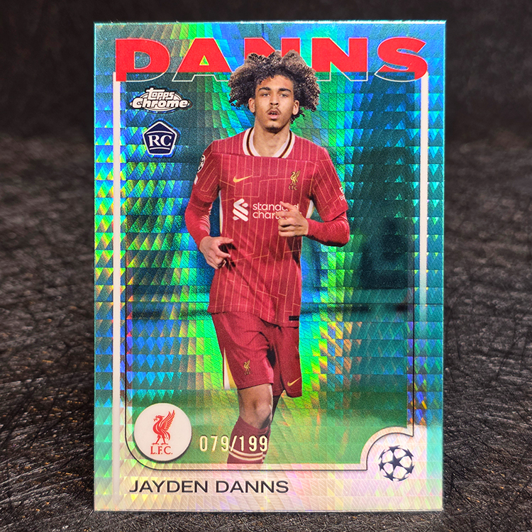 Topps Chrome UEFA 2024-25 - Aqua - Jayden Danns, Liverpool /199 #193