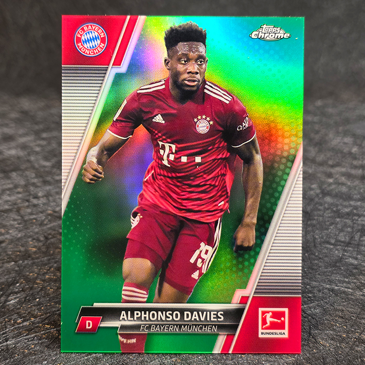 Topps Bundesliga 2021-22 - Green - Alphonso Davies, Bayern Munchen /99 #82