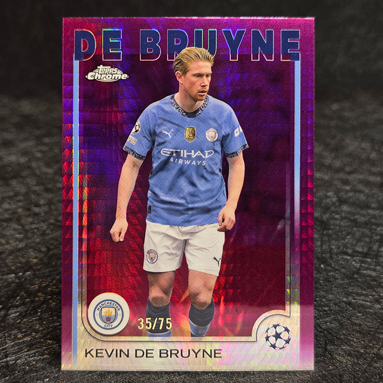 Topps Chrome UEFA 2024-25 - Purple - Kevin De Bruyne, Manchester City /75 #17