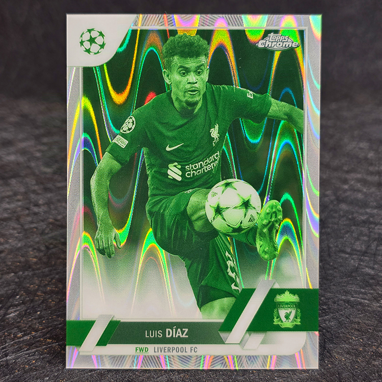 Topps Chrome UEFA 2022-23 - Neon - Luis Diaz, Liverpool /225 #199