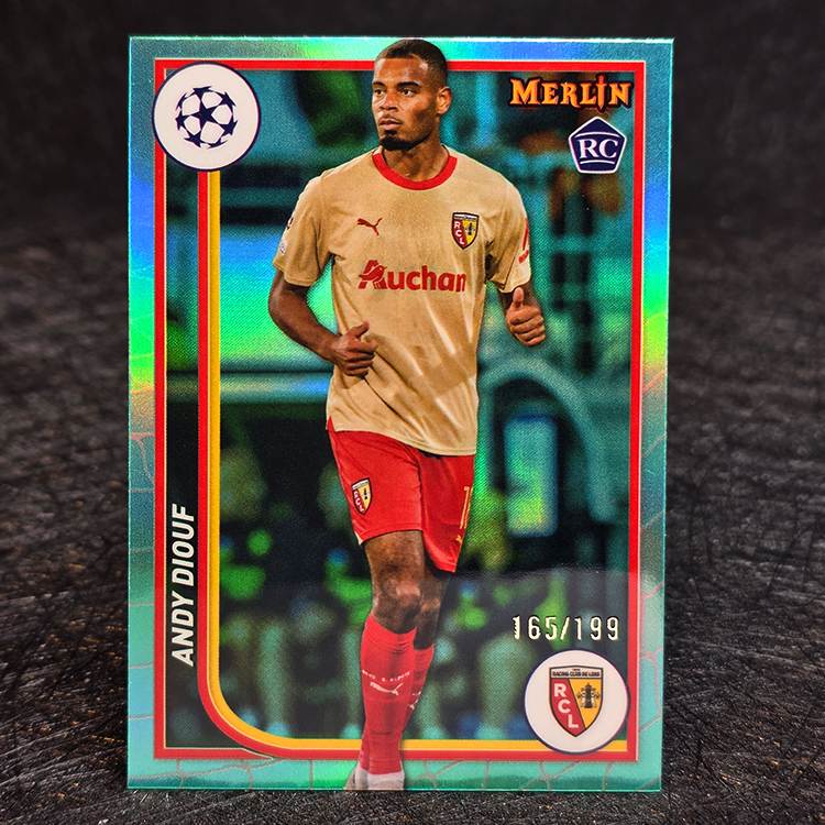 Topps Merlin UEFA 2023-24 - Aqua - Andy Diouf, Lens /199 #89