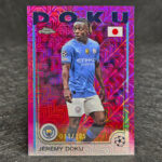 Topps Chrome UEFA 2024-25 - Japanese Edition, Pink - Jeremy Doku, Manchester City /125 #69