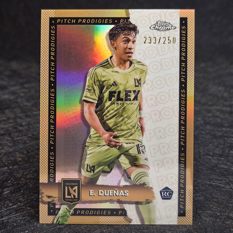 Topps Chrome MLS 2024 - Pitch Prodigies, Rose Gold - Erik Duenas, LAFC /250 #74