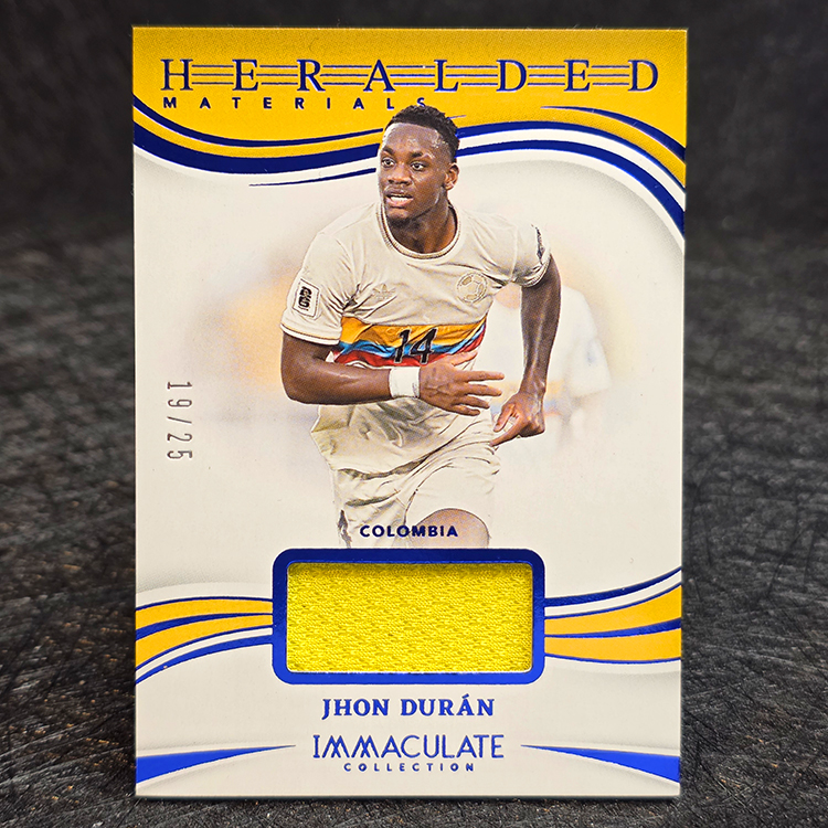 Panini Immaculate 2024-25 - Heralded Materials - Jhon Duran, Colombia /25 #HM-JD