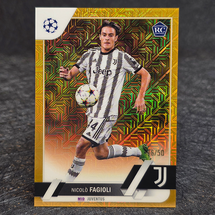 Topps Chrome UEFA 2021-22 - Japanese Edition, Gold  - Nicolo Fagioli, Juventus /50 #53