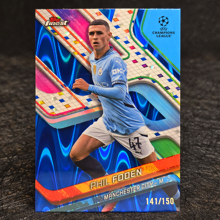 Topps Finest UEFA 2024-25 - Blue - Phil Foden, Manchester City /150 #47