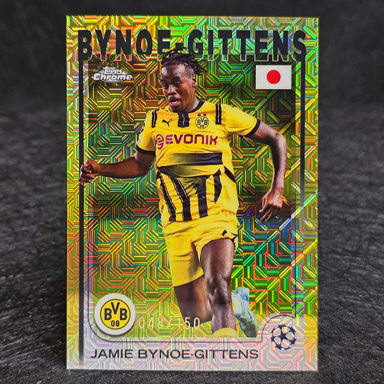 Topps Chrome UEFA 2024-25 - Japanese Edition, Yellow - Jamie Bynoe-Gittens, Borussia Dortmund /150 #58