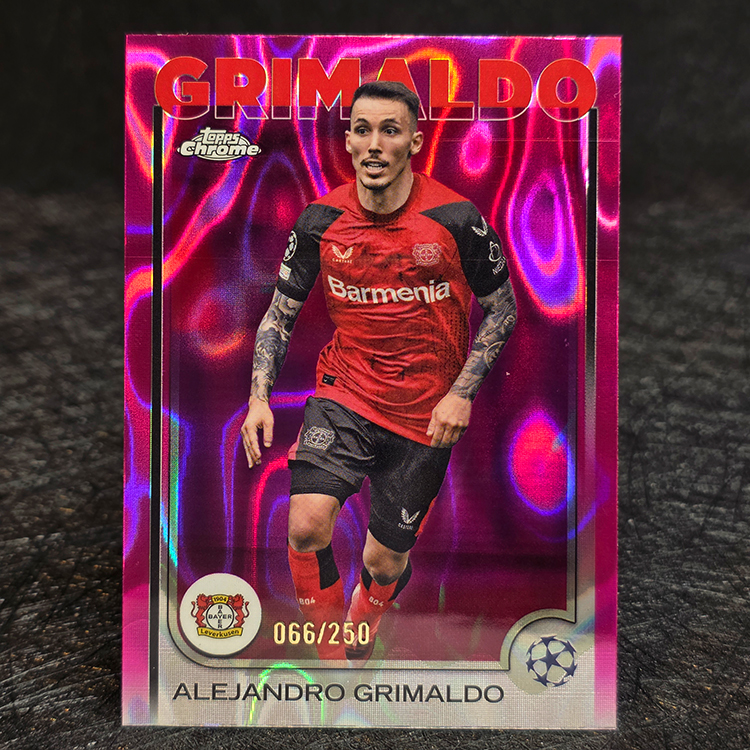Topps Chrome UEFA 2024-25 - Pink - Alejandro Grimaldo, Bayer Leverkusen /250 #3