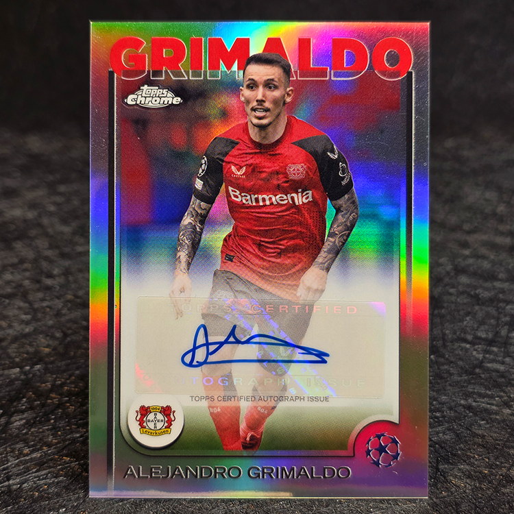Topps Chrome UEFA 2024-25 - Autograph - Alejandro Grimaldo, Bayer Leverkusen #CA-GR