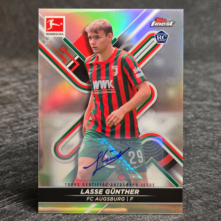Topps Finest Bundesliga 2021-22 - Autograph - Lasse Günther, Augsburg #6
