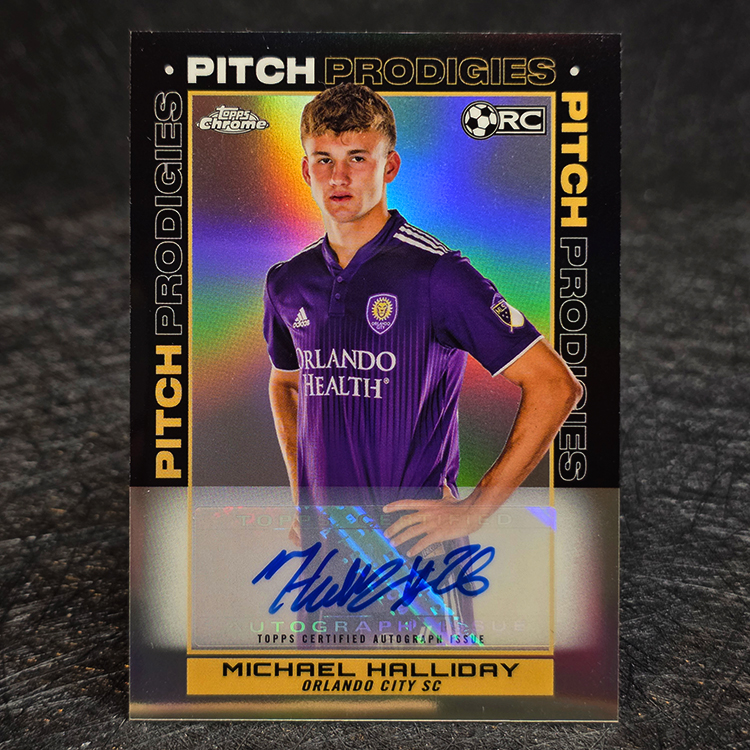 Topps Chrome MLS 2021 - Autograph, Pitch Prodigies - Michael Halliday, Orlando City #190