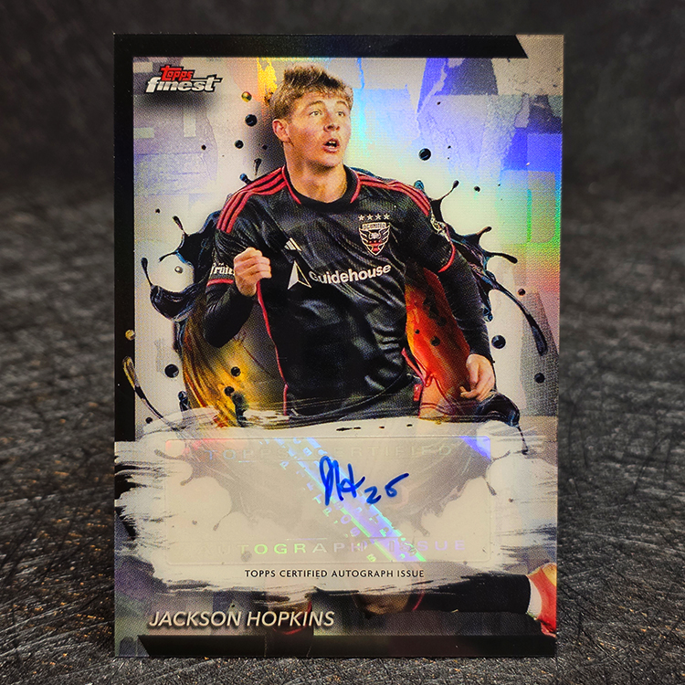 Topps Finest MLS 2024 - Autograph, Black - Jackson Hopkins, D.C United #BA-JH