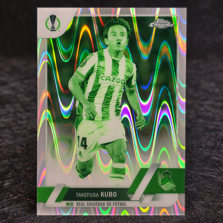 Topps Chrome UEFA 2022-23 - Neon - Takefusa Kuba, Real Sociedad /225 #112