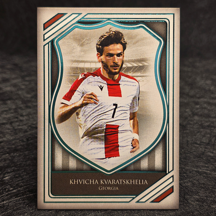 Futera Unique 2025 - Heritage - Aqua - Khvicha Kvaratskhelia, Georgia /32 #HG074