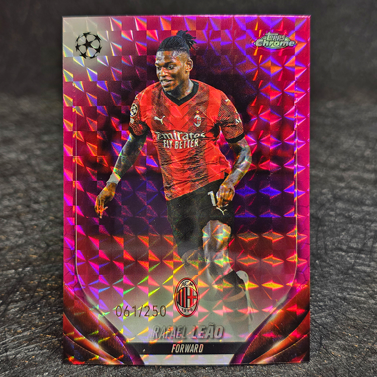 Topps Chrome UEFA 2023-24 - Purple - Rafael Leao, AC Milan /250 #13