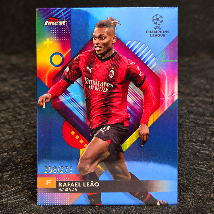 Topps Finest UEFA 2023-24 - Blue - Rafael Leao, AC Milan /275 #130