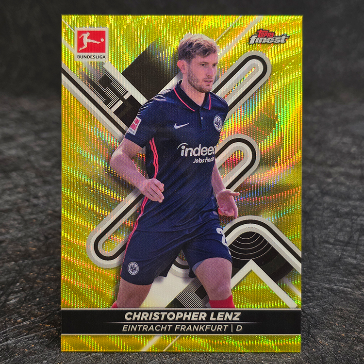 Topps Finest Bundesliga 2021-22 - Yellow - Christopher Lenz, Eintracht Frankfurt /350 #54