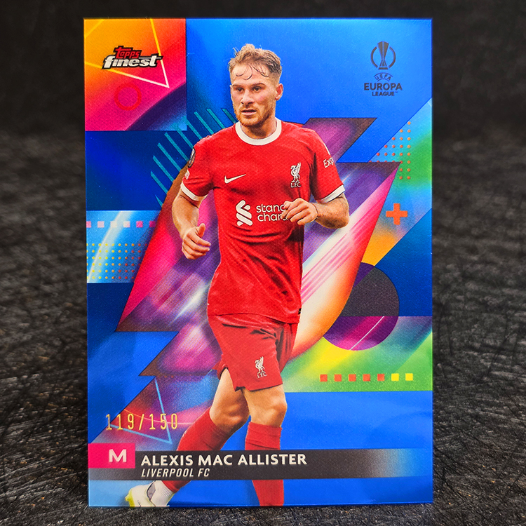 Topps Finest UEFA 2023-24 - Blue - Alexis Mac Allister, Liverpool /150 #98