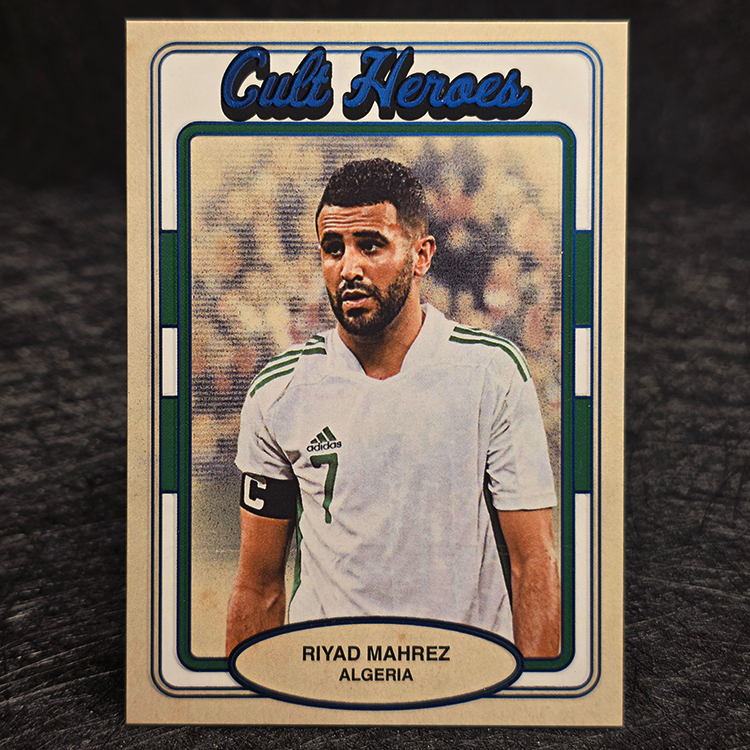 Futera Unique 2025 - Cult Heroes - White - Riyad Mahrez, Algeria /10 #CH02