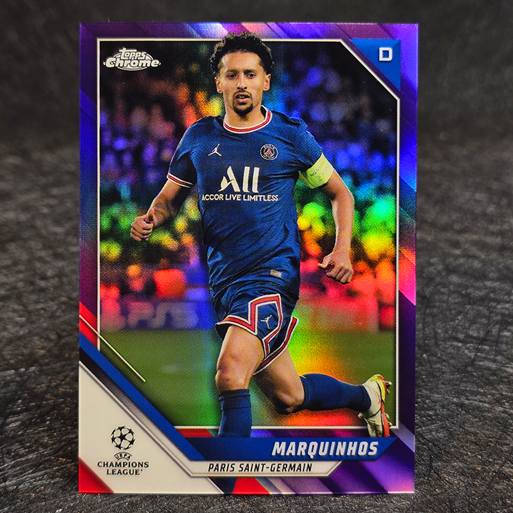 Topps Chrome UEFA 2021-22 - Purple - Marquinhos, Paris St Germain /250 #144