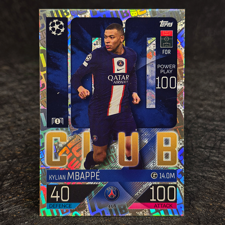Topps Match Attax 2022-23 - 100 Club - Kylian Mbappe, Paris St Germain #458