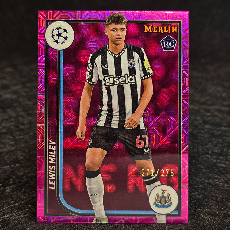 Topps Merlin UEFA 2023-24 - Pink - Lewis Miley, Newcastle United /275 #67