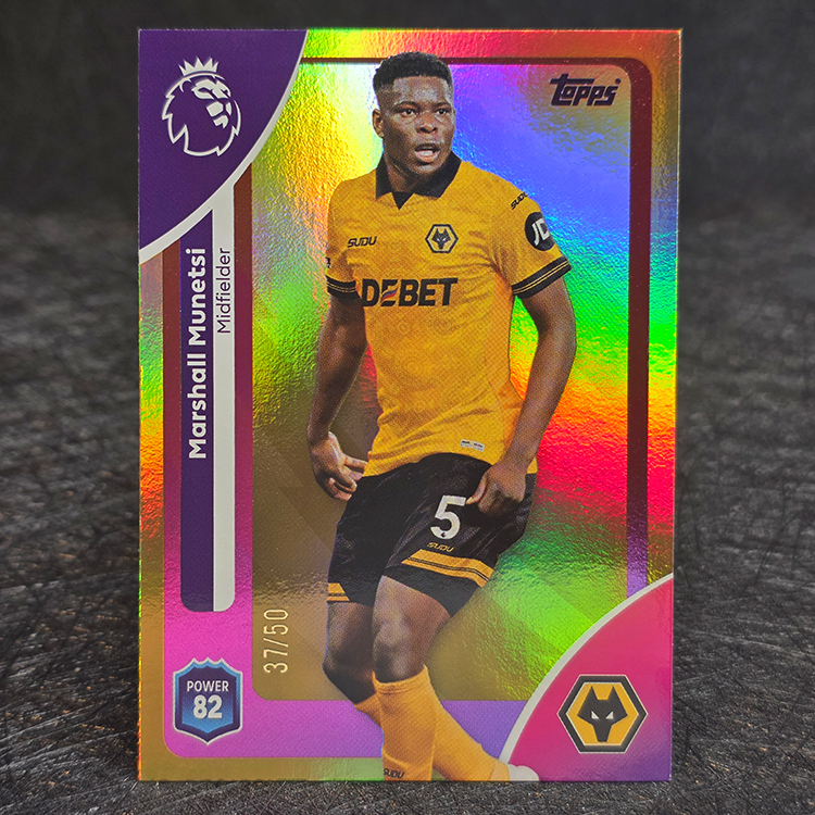 Topps Premier League 2025-26 - Gold - Marshall Munetsi, Wolverhampton /50 #296