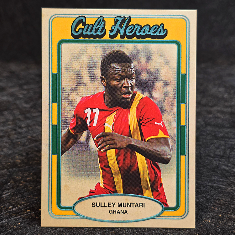 Futera Unique 2025 - Cult Heroes - Yellow - Sulley Muntari, Ghana /16 #CH55