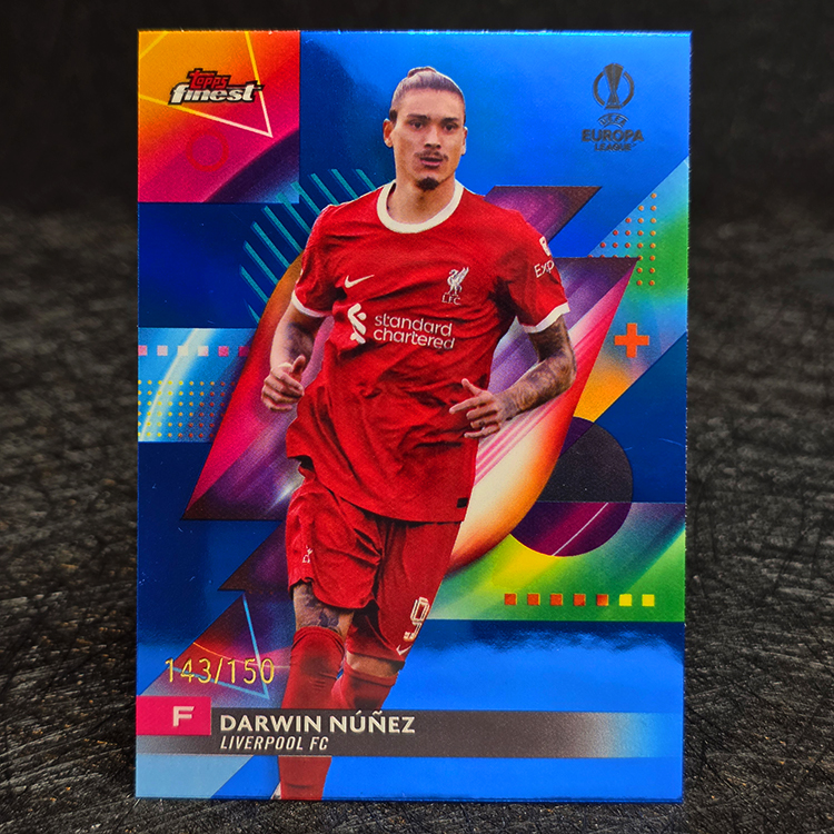 Topps Finest UEFA 2023-24 - Blue - Darwin Nunez, Liverpool /150 #64