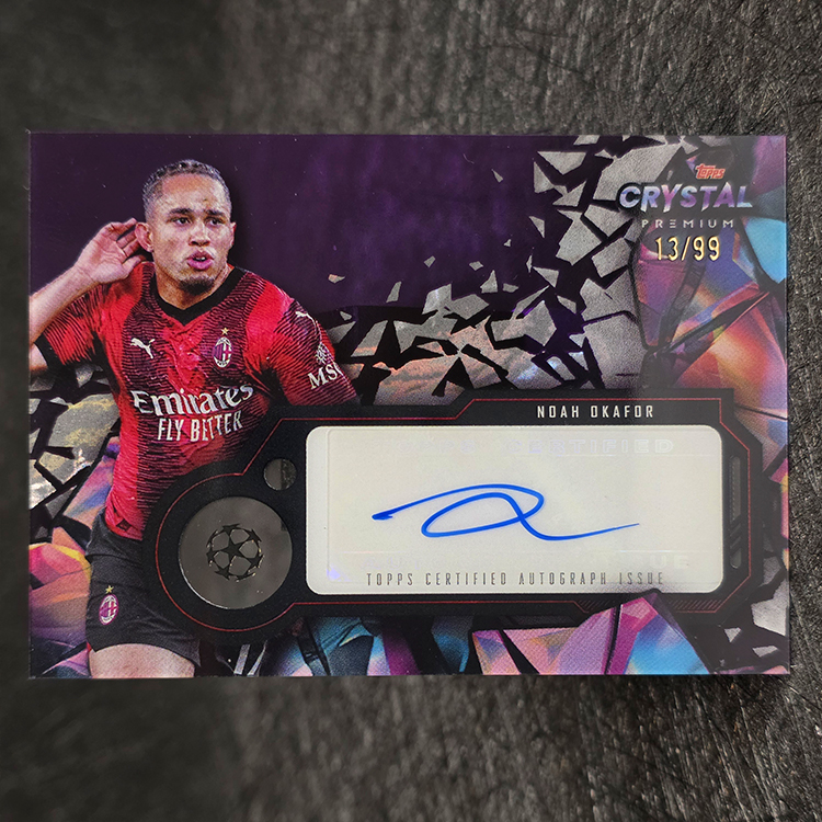 Topps Crystal Premium CL 2023-24 - Autograph - Noah Okafor, AC Milan /99 #CA-NO