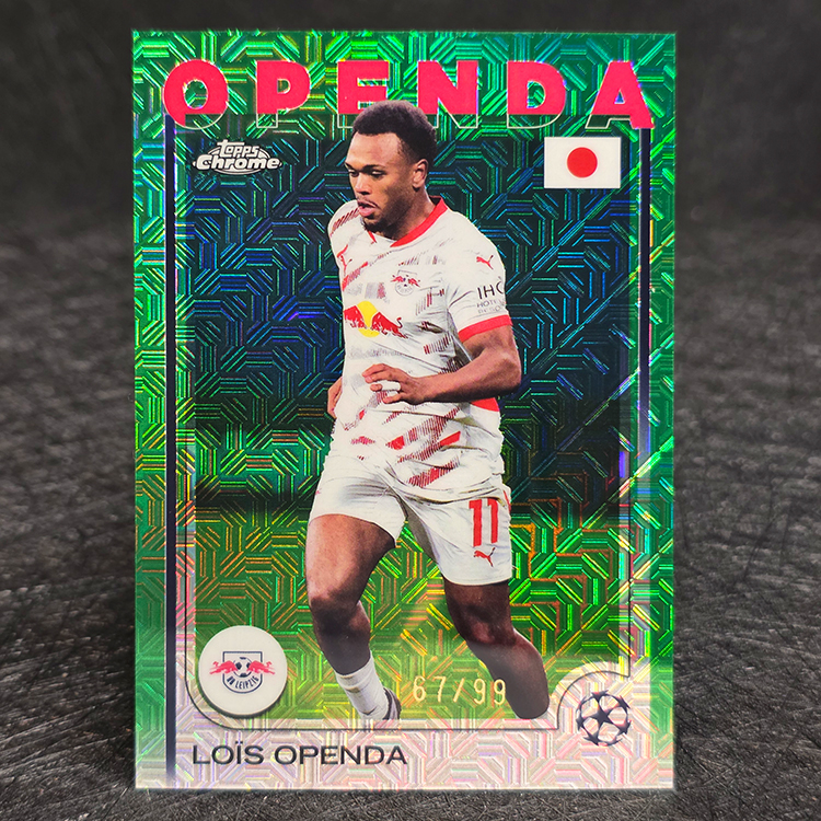 Topps Chrome UEFA 2024-25 - Japanese Edition, Green - Lois Openda, Leipzig /99 #20