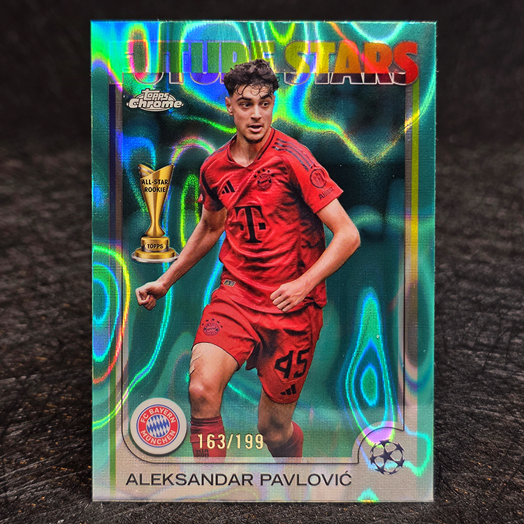 Topps Chrome UCC 2024-25 - Future Stars, Aqua - Aleksandar Pavlovic, Bayern Munchen /199 #61
