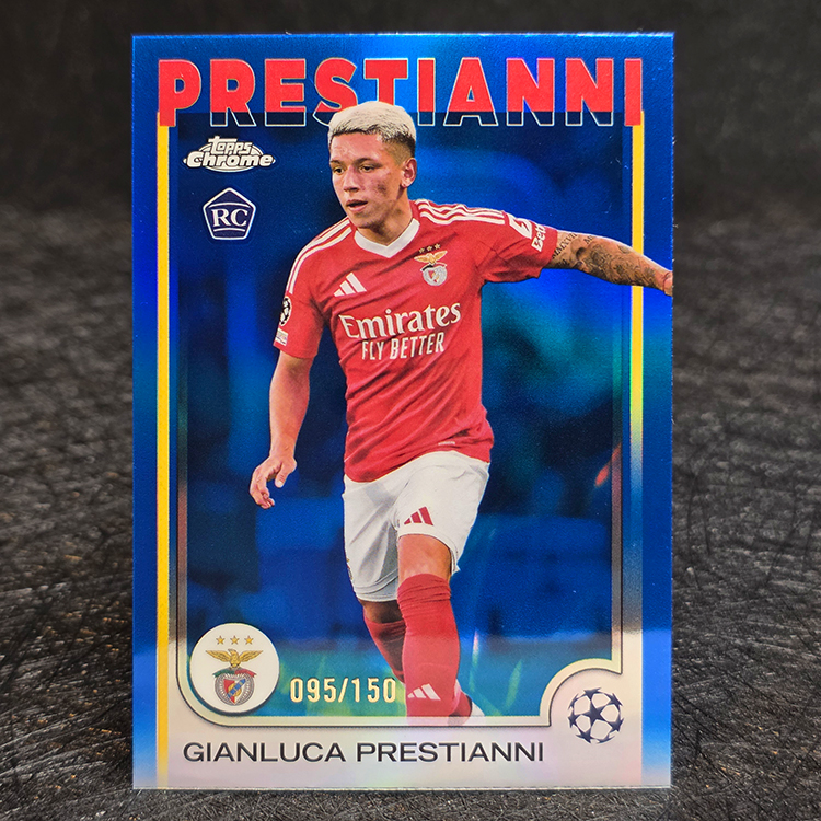 Topps Chrome UEFA 2024-25 - Blue - Gianluca Prestianni, Benfica /150 #36