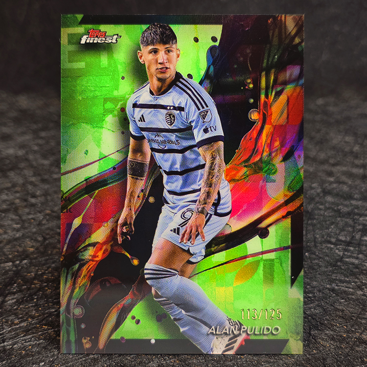 Topps Finest MLS 2024 - Green - Alan Pulido, Sporting Kansas City /125 #88