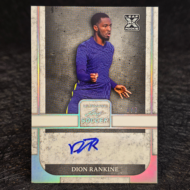 Leaf Ultimate Soccer 2022 - Autograph, Silver Spectrum - Dion Rankine, Chelsea 1/7 #BA-DR1