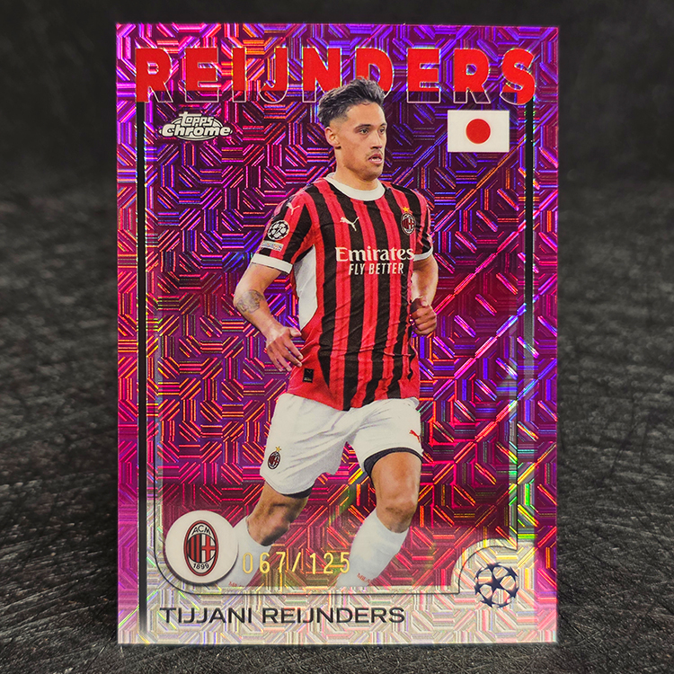 Topps Chrome UEFA 2024-25 - Japanese Edition, Pink - Tijjani Reijnders, AC Milan /125 #139