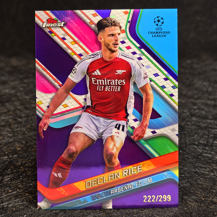 Topps Finest UEFA 2024-25 - Purple - Declan Rice, Arsenal /299 #41