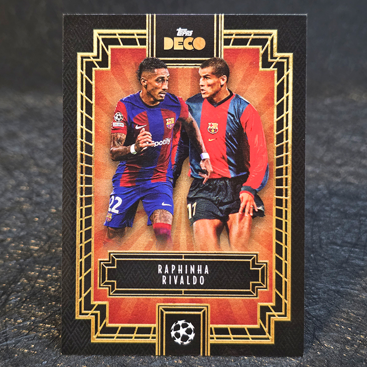 Topps Deco 2023-24 - Then & Now - Raphinha, Rivaldo, Barcelona